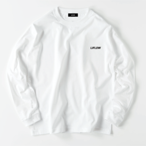 ネームロゴ longsleeve tee WHT