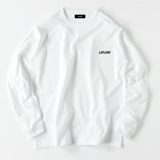 ネームロゴ longsleeve tee WHT